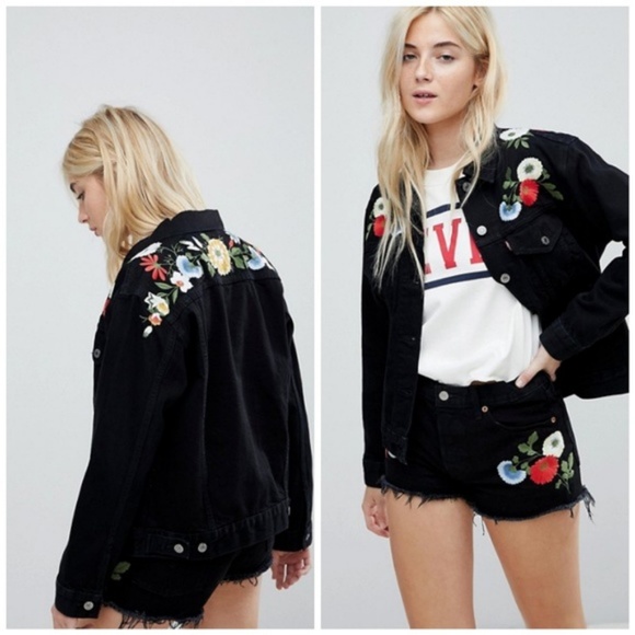 Levi's Jackets & Blazers - Levi's Ex-Boyfriend Trucker Black Jacket Ani Style
